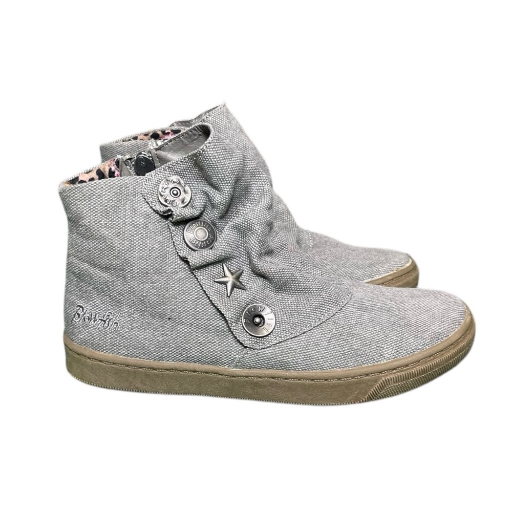 Blowfish NWOB Booties Girls Kids Gray Casual Shoes YOUTH Button Side Wrap Boots